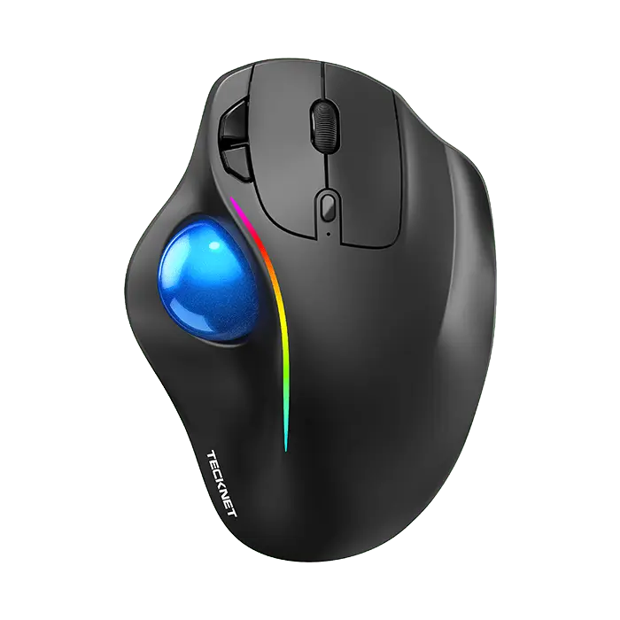 TECKNET Pro Wireless Trackball Mouse, Bluetooth Mouse with Ergonomic Thumb Control