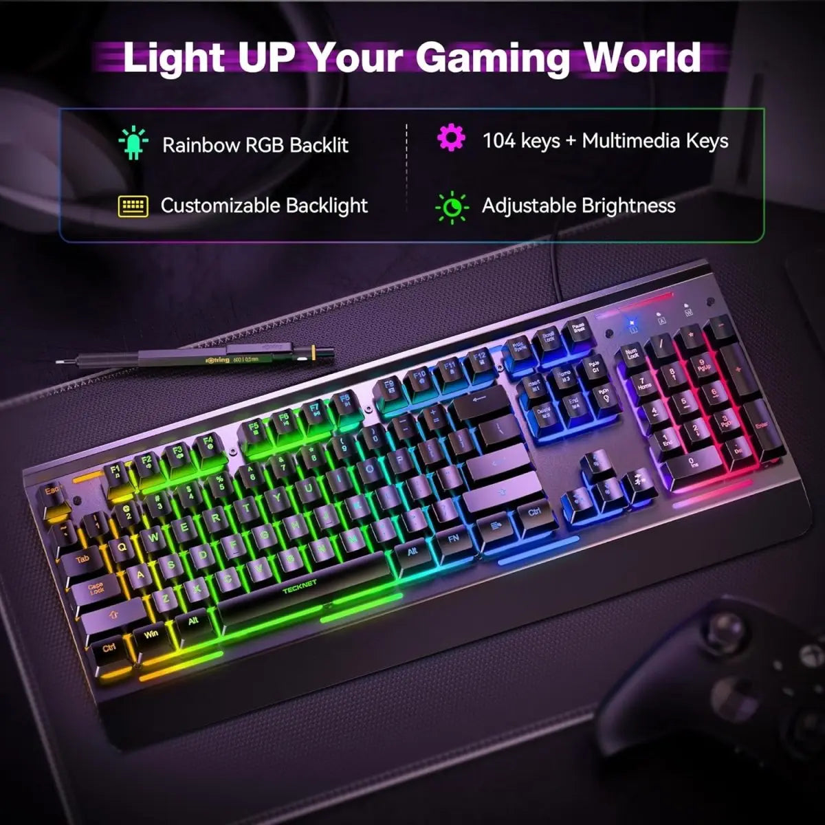 TECKNET RGB Gaming Keyboard