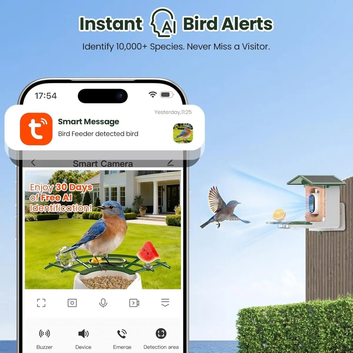 TECKNET Smart Bird Feeder with Camera