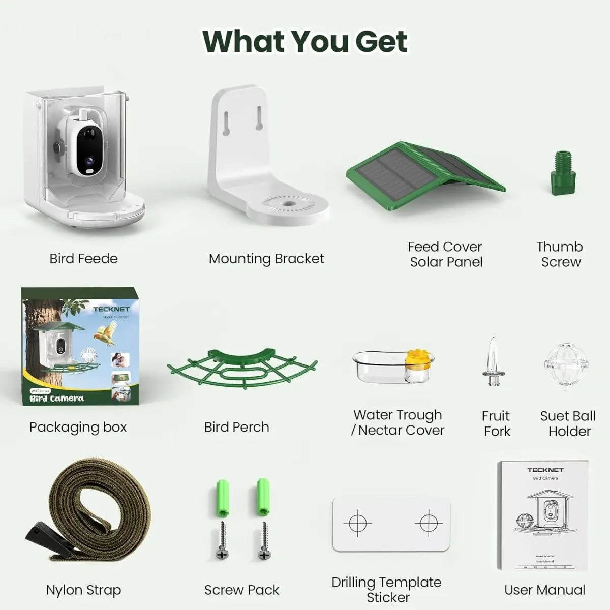 TECKNET Smart Bird Feeder with Camera