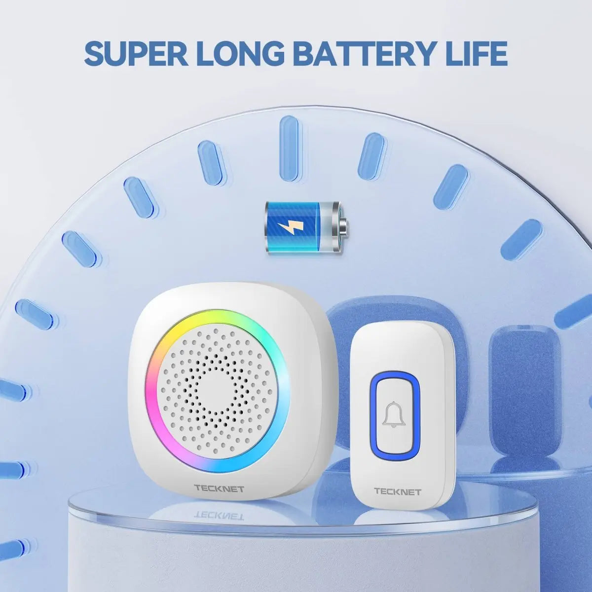 TECKNET Wireless Doorbell Chime with RGB Light