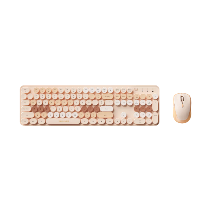 TECKNET Colorful Wireless Keyboard and Mouse Combo