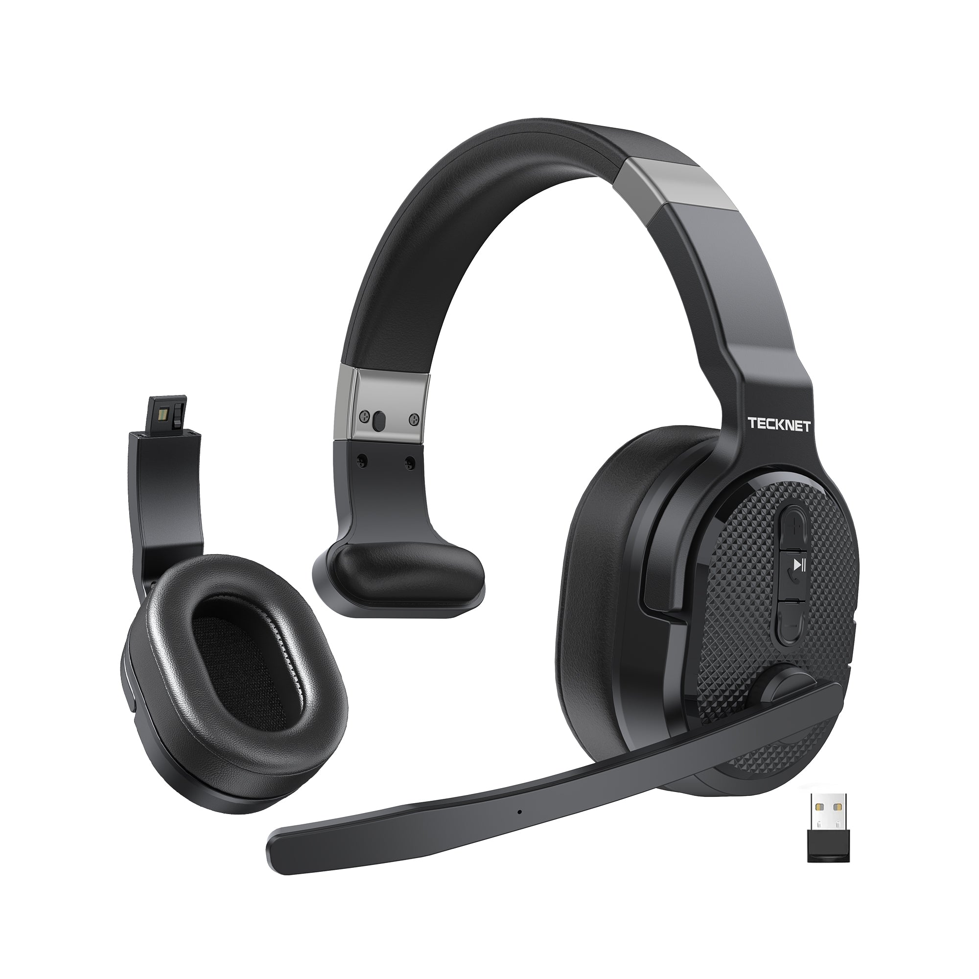 TECKNET Wireless Bluetooth Headset 3 EQ USB Dongle