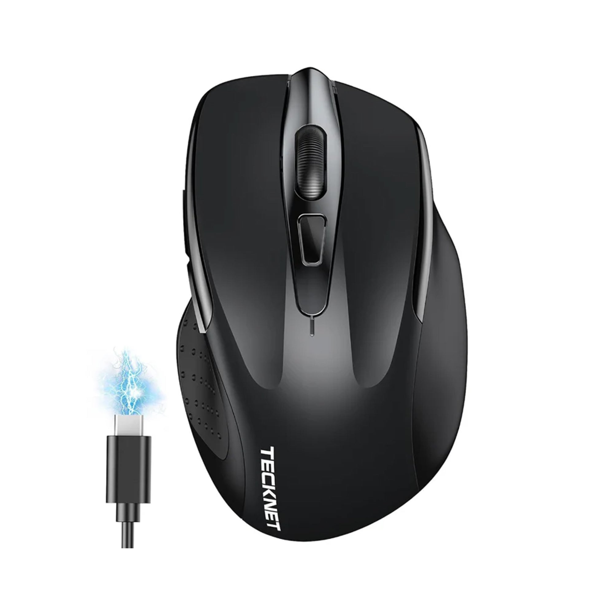 TECKNET Wireless Mouse Rechargeable 4800 DPI Silent Mouse 8 Buttons Bluetooth Mouse