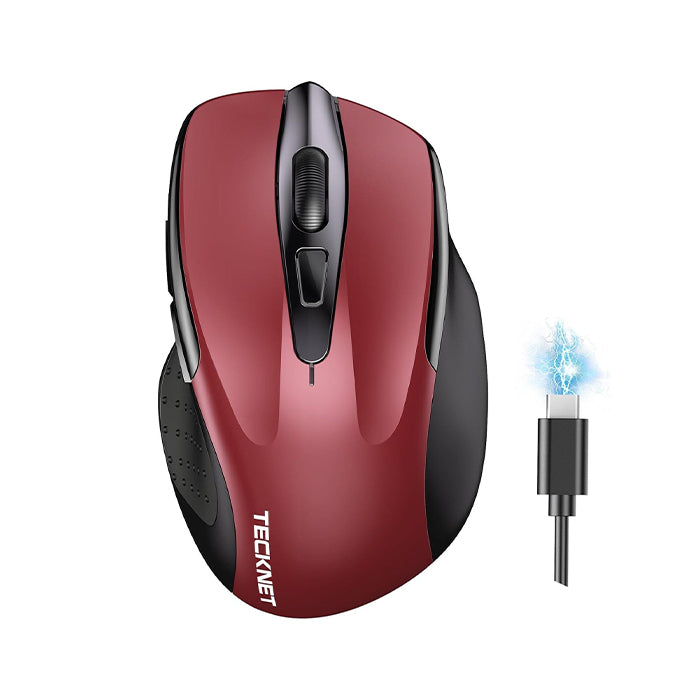 TECKNET Wireless Mouse Rechargeable 4800 DPI Silent Mouse 8 Buttons Bluetooth Mouse