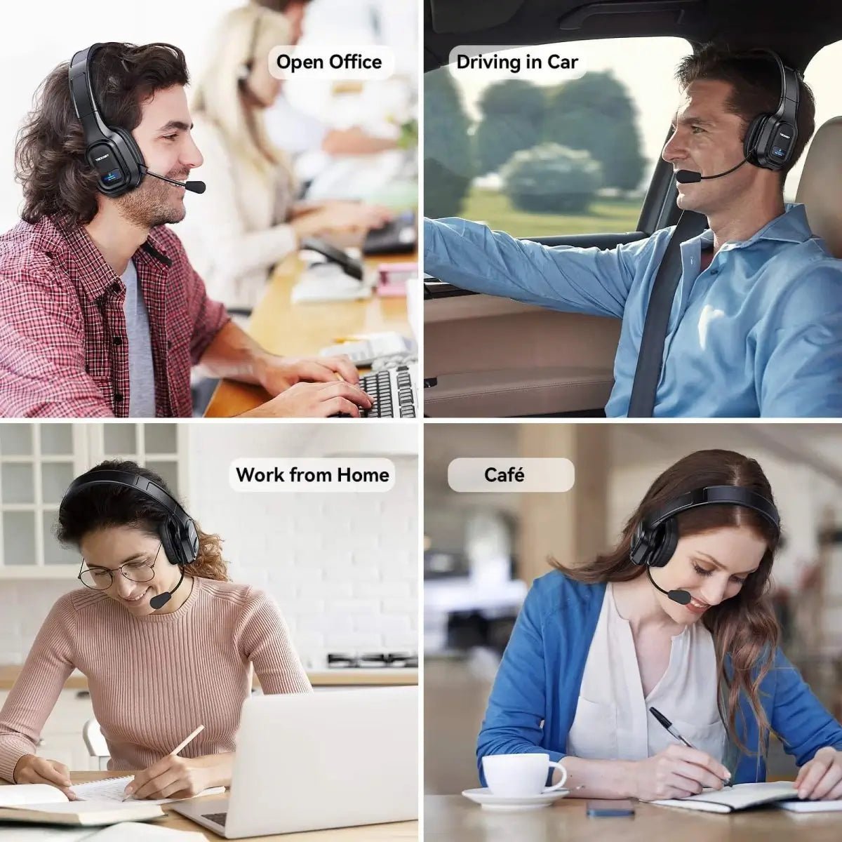TECKNETTECKNET Bluetooth Headset With Mic Noise Canceling