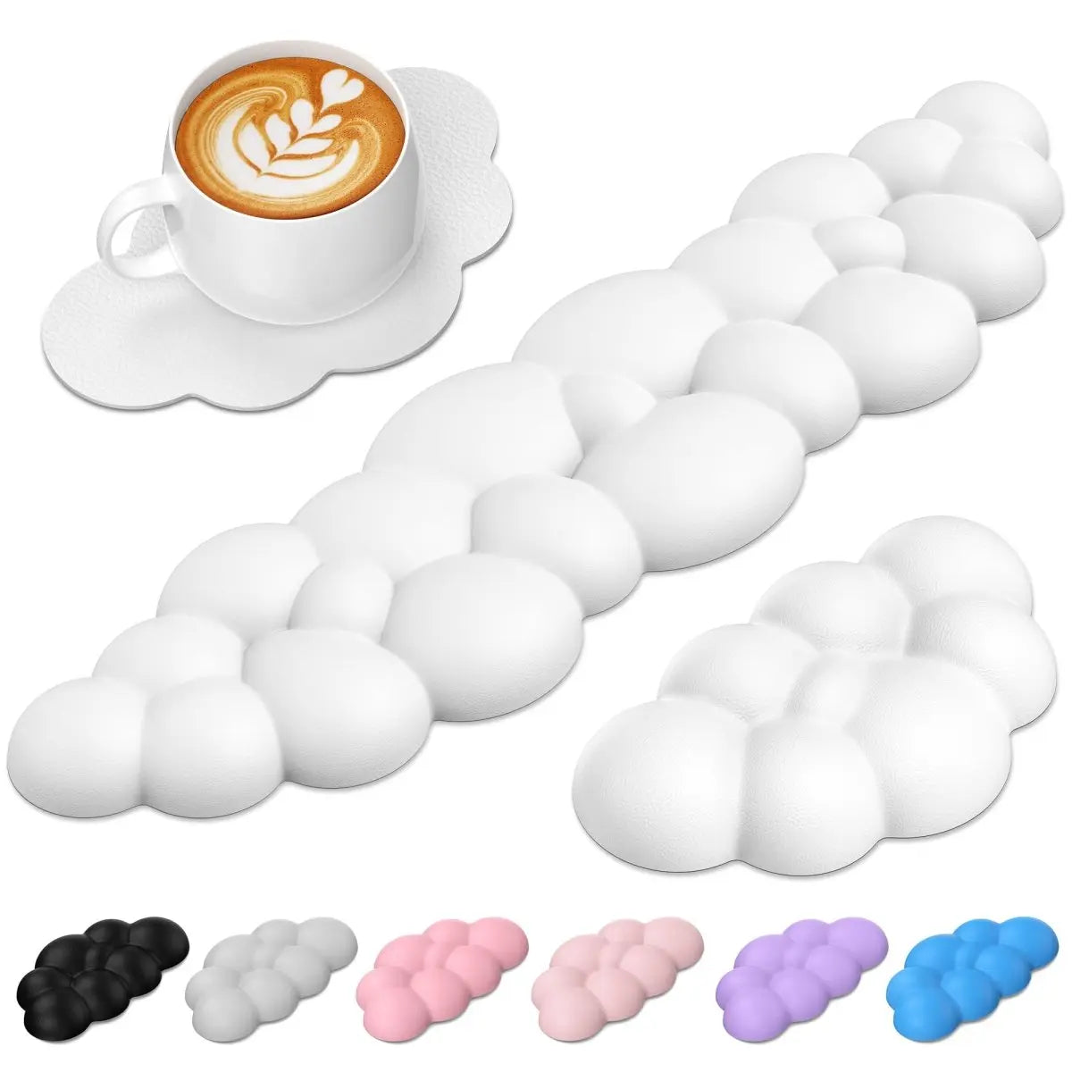 TECKNETTECKNET Cloud Keyboard Wrist Rest Set, Cloud Wrist Rest with Non - Slip Base - [Color/Material] [Main Feature] for [Target Device/Scenario]
