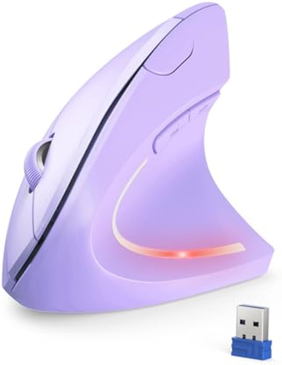TECKNETTECKNET Ergonomic Mouse, 4800 DPI Wireless Vertical Mouse with 5 Adjustable DPI Levels, 2.4GHz Optical Carpal Tunnel Mouse, 6 Buttons Wireless Mouse for Laptop, Desktop, PC, MacBook - [Color/Material] [Main Feature] for [Target Device/Scenario]