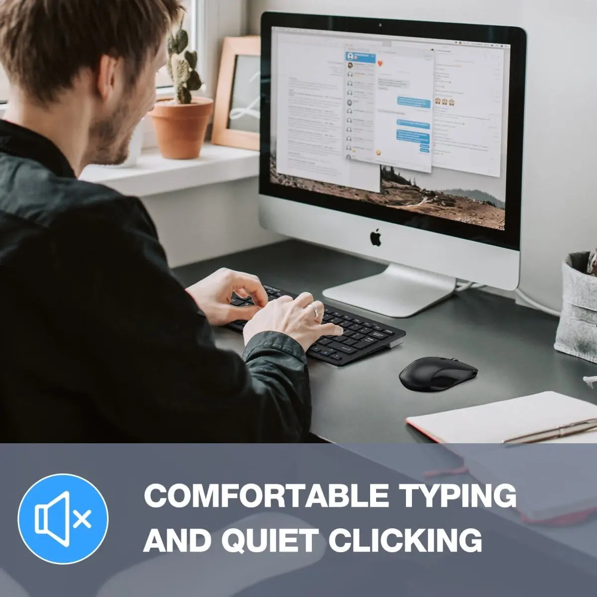 TECKNETTECKNET Mini Wireless Keyboard and Mouse Combo 2.4GHz - [Color/Material] [Main Feature] for [Target Device/Scenario]