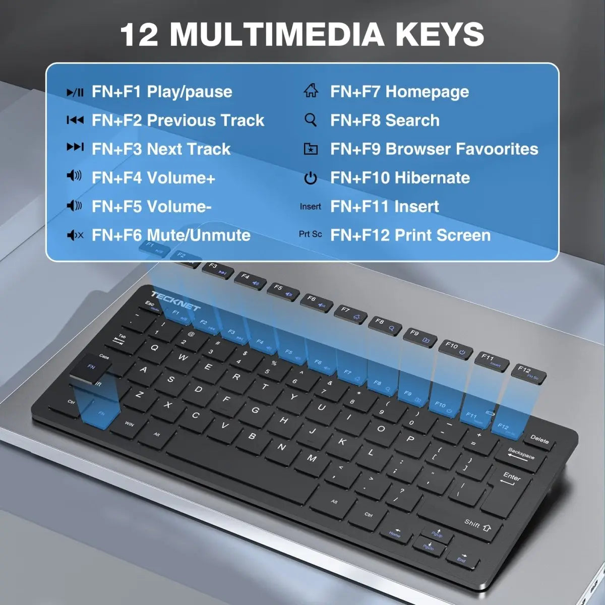 TECKNETTECKNET Mini Wireless Keyboard and Mouse Combo 2.4GHz - [Color/Material] [Main Feature] for [Target Device/Scenario]
