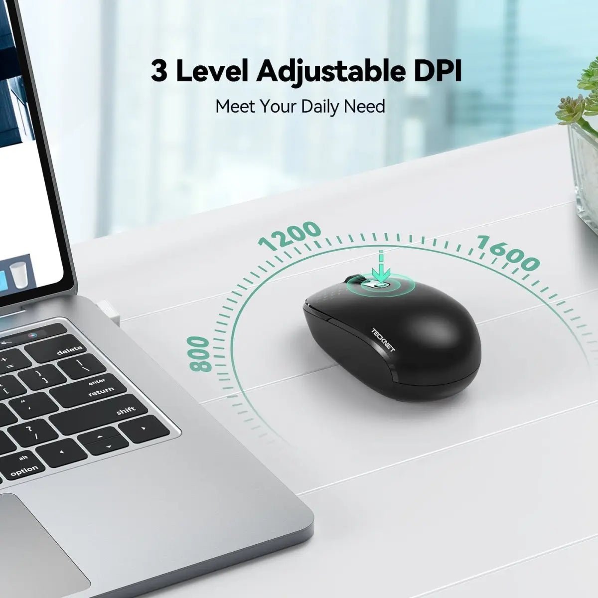 TECKNETTECKNET Silent 2.4G 1600 DPI Wireless Mouse