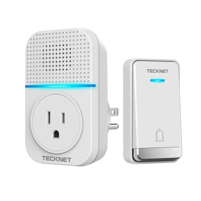 TECKNET Waterproof  No Battery Needed Wireless  Doorbell Chimes