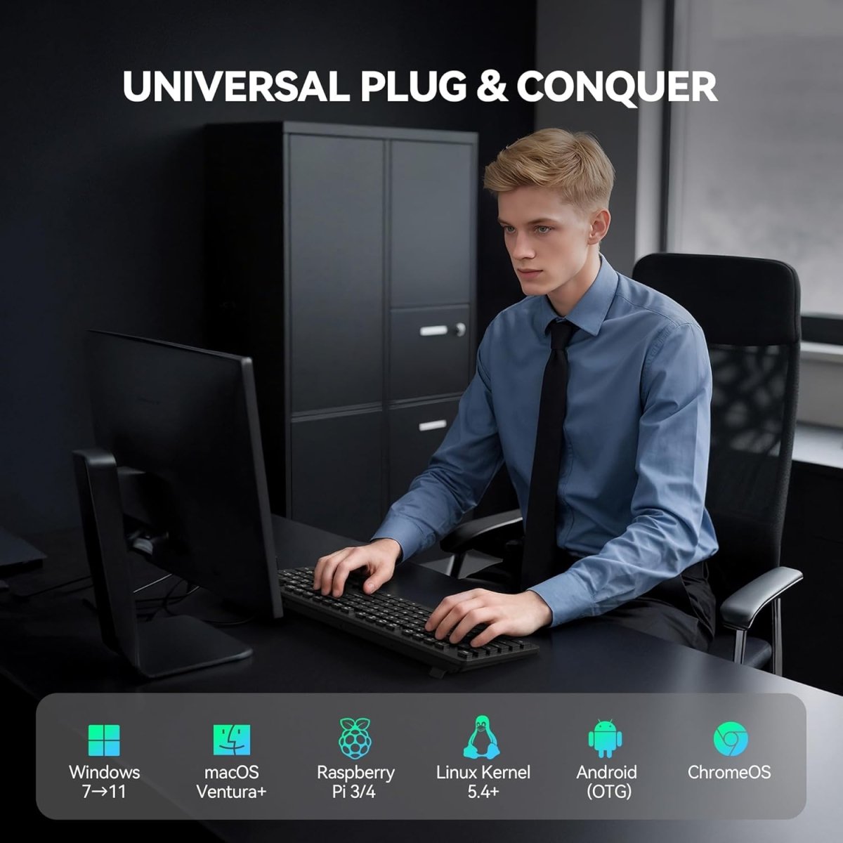 TECKNETTECKNET Wired Keyboard,Silent USB Keyboard for Office - [Color/Material] [Main Feature] for [Target Device/Scenario]