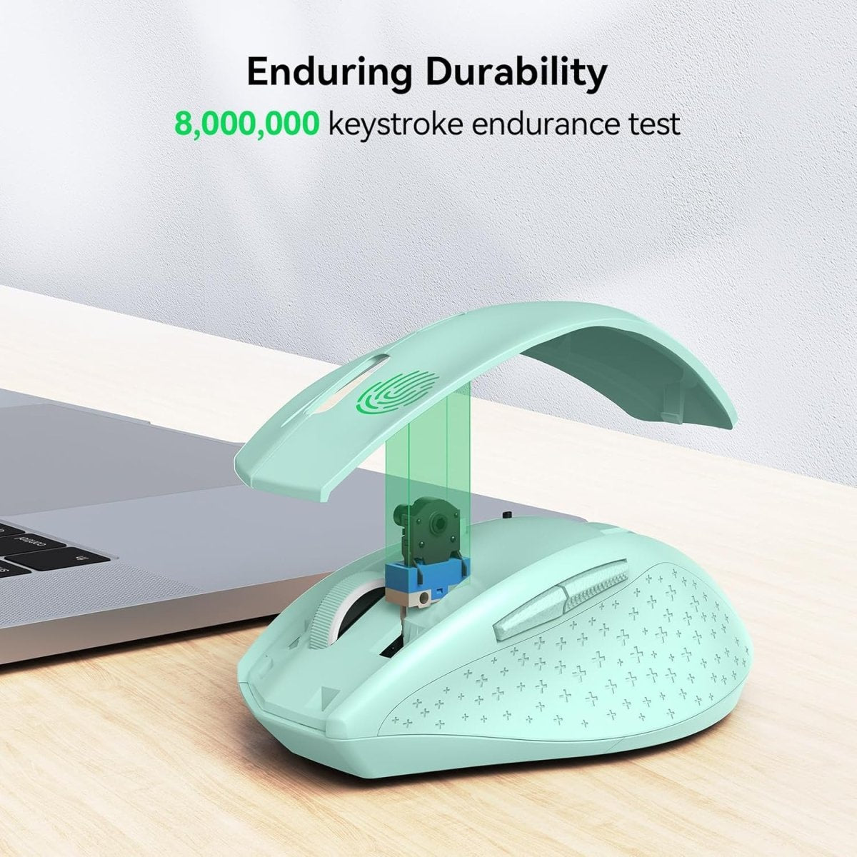 TECKNETTECKNET Wireless Mouse, 2.4G USB Computer Mouse with 6 - Level Adjustable 4800 DPI, 30 Months Battery, Ergonomic Grips, 6 Buttons Portable for PC, Chromebook, Mac - Green - [Color/Material] [Main Feature] for [Target Device/Scenario]