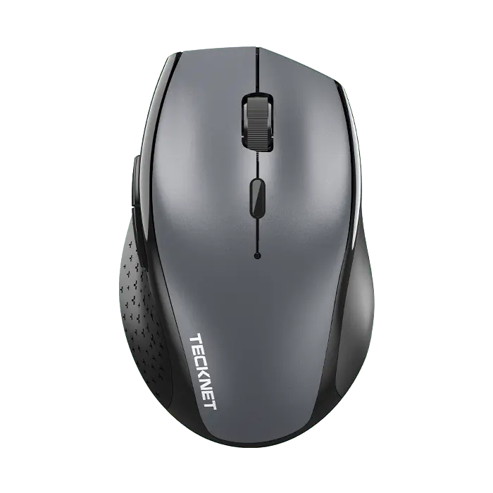 TECKNETTECKNET Wireless Mouse Jiggler, USB - C Rechargeable Mouse, Silent Mouse Quiet Click, Build - in Mouse Mover, 6400 DPI Ergonomic Mouse, 2.4G Cordless Computer Mice for Mac, Laptop, Desktop, PC