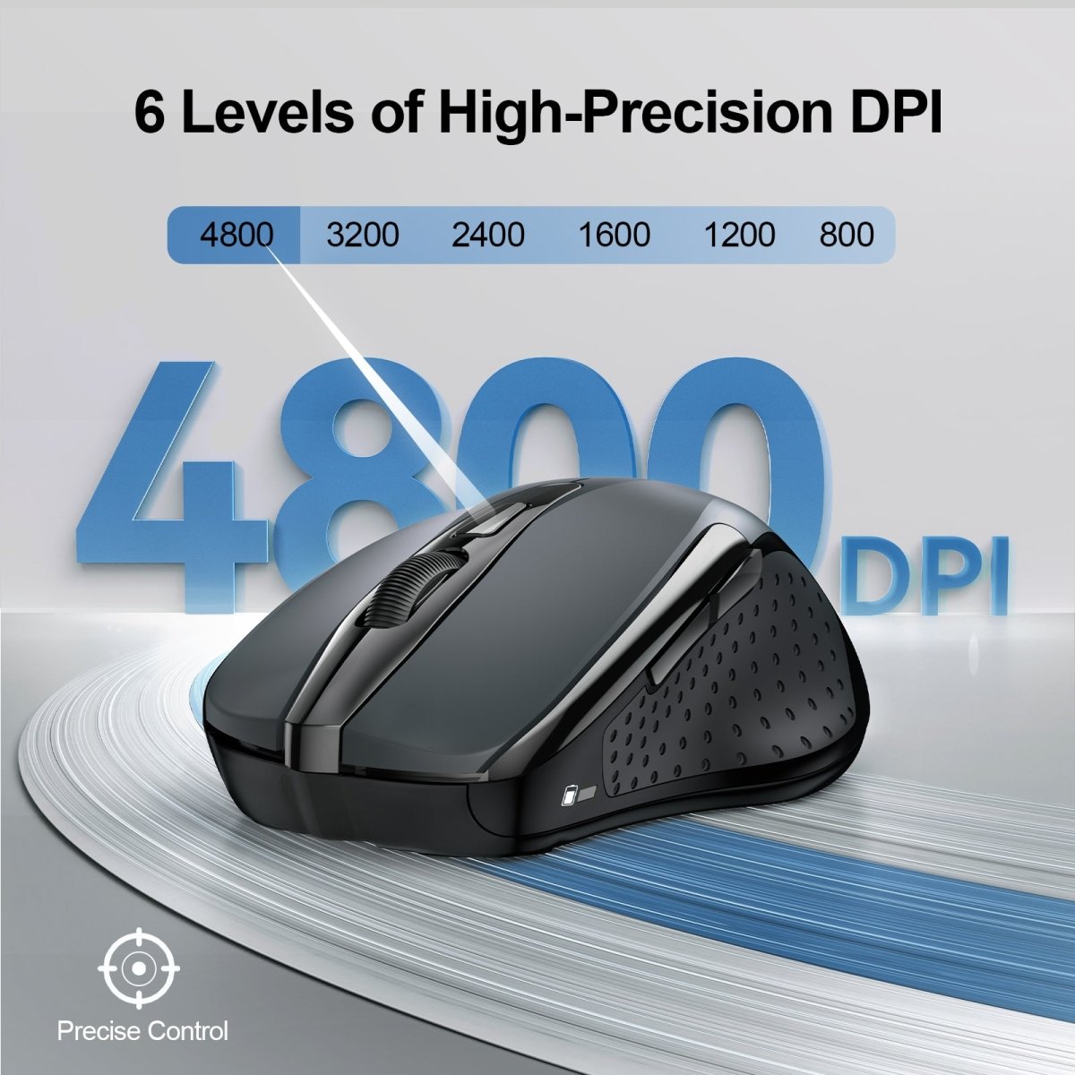 TECKNETTECKNET Wireless Silent Mouse, Bluetooth 3.0/5.0 and 2.4GHz Connectivity Mouse - [Color/Material] [Main Feature] for [Target Device/Scenario]